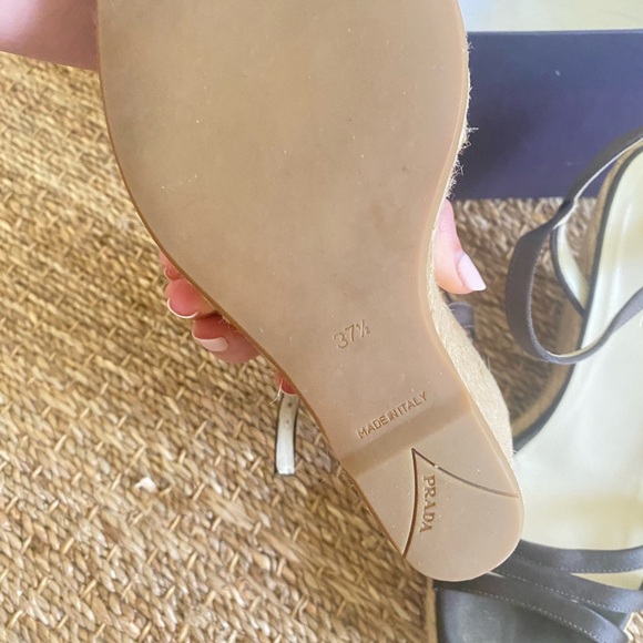 PRADA Moro Corda Strappy Wedges - Picture 3 of 4
